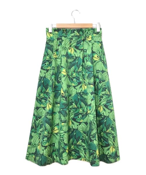 TIARA（ティアラ）TIARA (ティアラ) グラデフラワープリントタイトラップスカート グリーン サイズ:3の古着・服飾アイテム