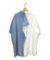 MM6 Maison Margiela (エムエムシックス メゾンマルジェラ) ストライプアシンメトリーロングシャツ ブルー サイズ:SIZE 40：12800円