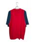 PLEASURES (プレジャーズ) 半袖Tシャツ レッド×ネイビー サイズ:XL：2980円