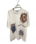 Aape BY A BATHING APEエーエイプ バイ アベイシングエイプ）の古着「X Jean Michel Basquiat TEE #2」｜ホワイト