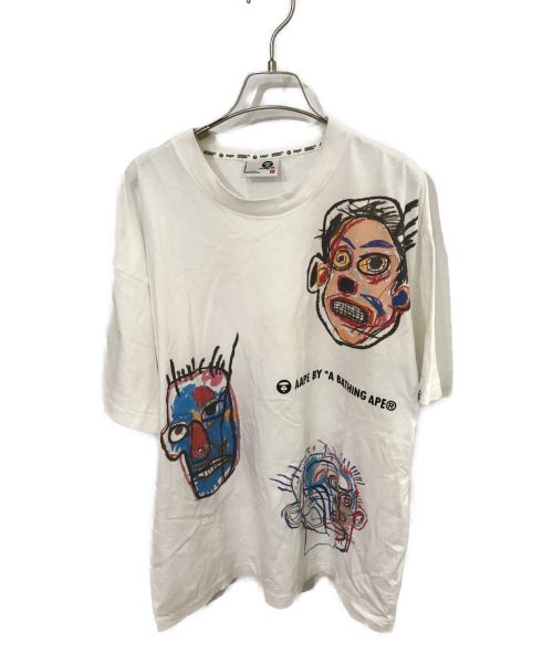 Aape BY A BATHING APE（エーエイプ バイ アベイシングエイプ）AAPE BY A BATHING APE (エーエイプ バイ アベイシングエイプ) X Jean Michel Basquiat TEE #2 ホワイト サイズ:XLの古着・服飾アイテム