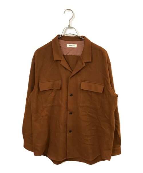 MONKEY TIME（モンキータイム）MONKEY TIME (モンキータイム) FLANO SHORT COLLAR SHIRT ブラウン サイズ:XLの古着・服飾アイテム