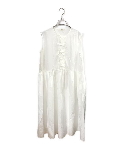 YORI（ヨリ）YORI (ヨリ) リボンリボンワンピース ホワイト サイズ:38の古着・服飾アイテム