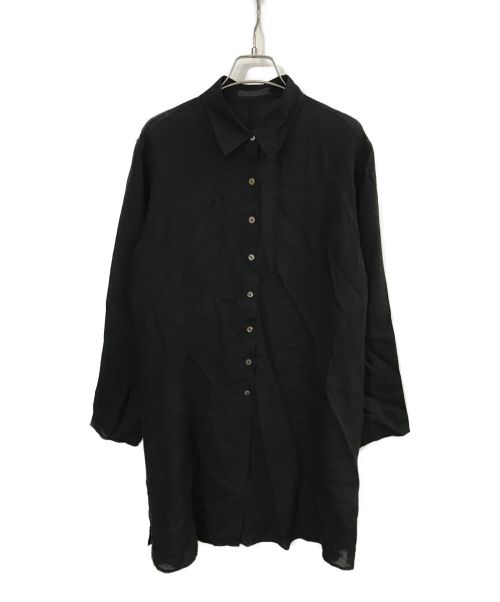 K.T KIYOKO TAKASE（ケーティー キヨコタカセ）K.T KIYOKO TAKASE (ケーティー キヨコタカセ) シアーロングシャツ ブラック サイズ:Mの古着・服飾アイテム