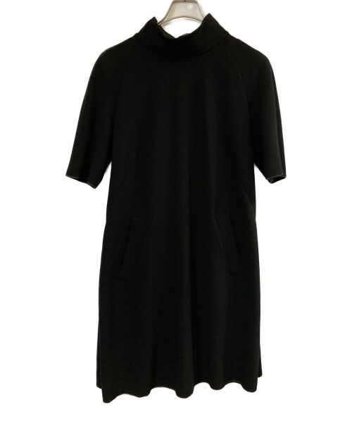 EMPORIO ARMANI（エンポリオアルマーニ）EMPORIO ARMANI (エンポリオアルマーニ) ハイネックフレアワンピース ブラック サイズ:44の古着・服飾アイテム