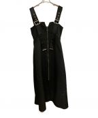 UNITED TOKYOユナイテッドトーキョー）の古着「ステッチワークジャンパースカート」｜ブラック