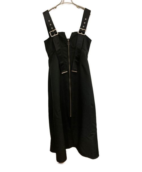 UNITED TOKYO（ユナイテッドトーキョー）UNITED TOKYO (ユナイテッドトーキョー) ステッチワークジャンパースカート ブラック サイズ:1の古着・服飾アイテム