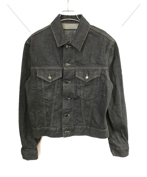GUCCI（グッチ）GUCCI (グッチ) シェリーラインデニムジャケット ブラック サイズ:44の古着・服飾アイテム
