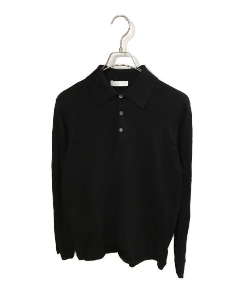 Cruciani（クルチアーニ）Cruciani (クルチアーニ) ニットポロシャツ ブラック サイズ:48の古着・服飾アイテム