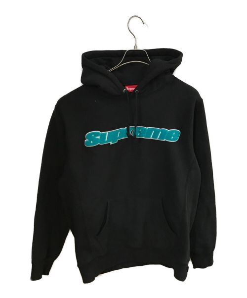 SUPREME（シュプリーム）Supreme (シュプリーム) Chenille Hooded Sweatshirt ブラック サイズ:Lの古着・服飾アイテム