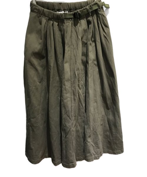 GRAMICCI（グラミチ）GRAMICCI (グラミチ) 天竺ギャザースカート カーキ サイズ:Fの古着・服飾アイテム