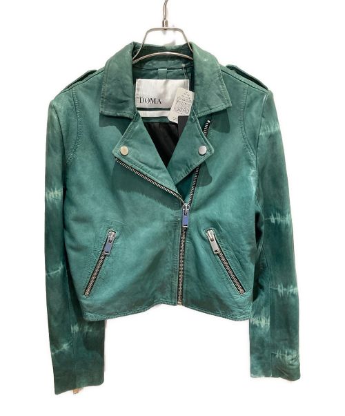 DOMA（ドマ）DOMA (ドマ) レザージャケット グリーン サイズ:Sの古着・服飾アイテム