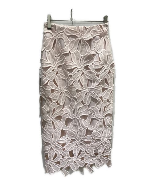 CELFORD（セルフォード）CELFORD (セルフォード) リボンレーススカート ピンク サイズ:34の古着・服飾アイテム