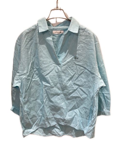 LACOSTE（ラコステ）LACOSTE (ラコステ) リネン混スキッパーシャツ スカイブルー サイズ:36の古着・服飾アイテム