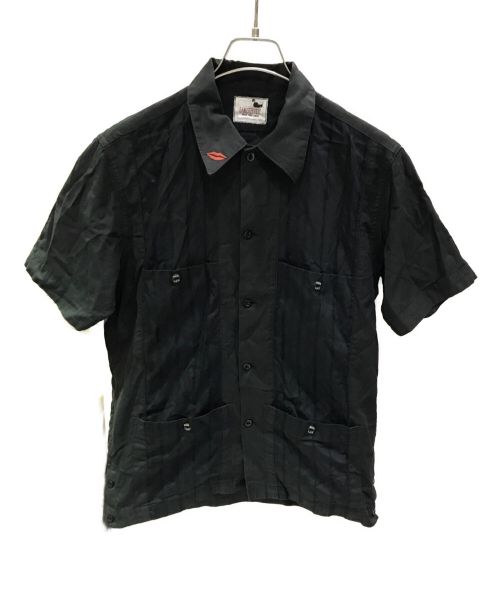 GANGSTERVILLE（ギャングスタービル）GANGSTERVILLE (ギャングスタービル) 半袖シャツ ブラック サイズ:Sの古着・服飾アイテム