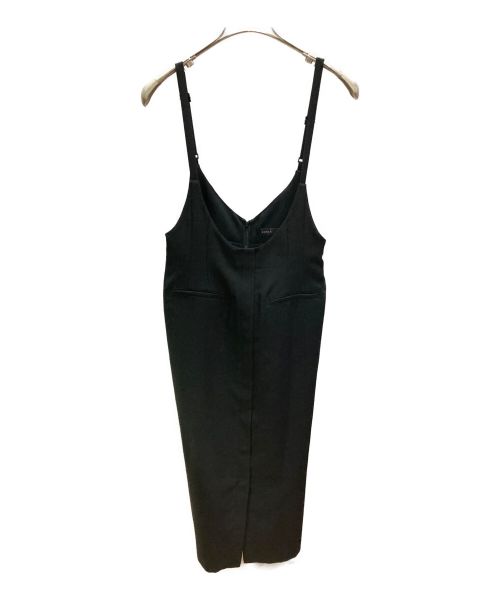 Noble（ノーブル）Noble (ノーブル) スラブオックスロングサロペットスカート ブラック サイズ:36の古着・服飾アイテム