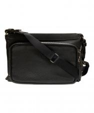 FUJI TAKA (フジ タカ) レザーショルダーバッグ ブラック