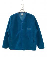 California General Store (カリフォルニアジェネラルストア) リサイクルポリエステル ボア スナップ カーディガン ブルー サイズ:M