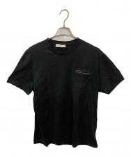 GIVENCHY (ジバンシィ) ジバンシィ ブラック メンズ リボントリムロゴTシャツ ブラック サイズ:S