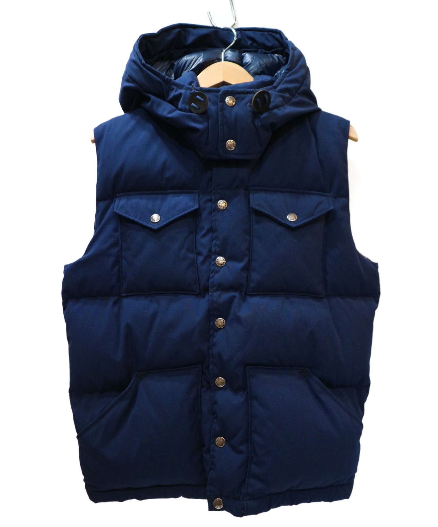 41 割引ブルー系 M 国内発送 The North Face ダウンベスト ネイビー サイズm フード付 ダウンベスト メンズ ブルー系m Aci Md
