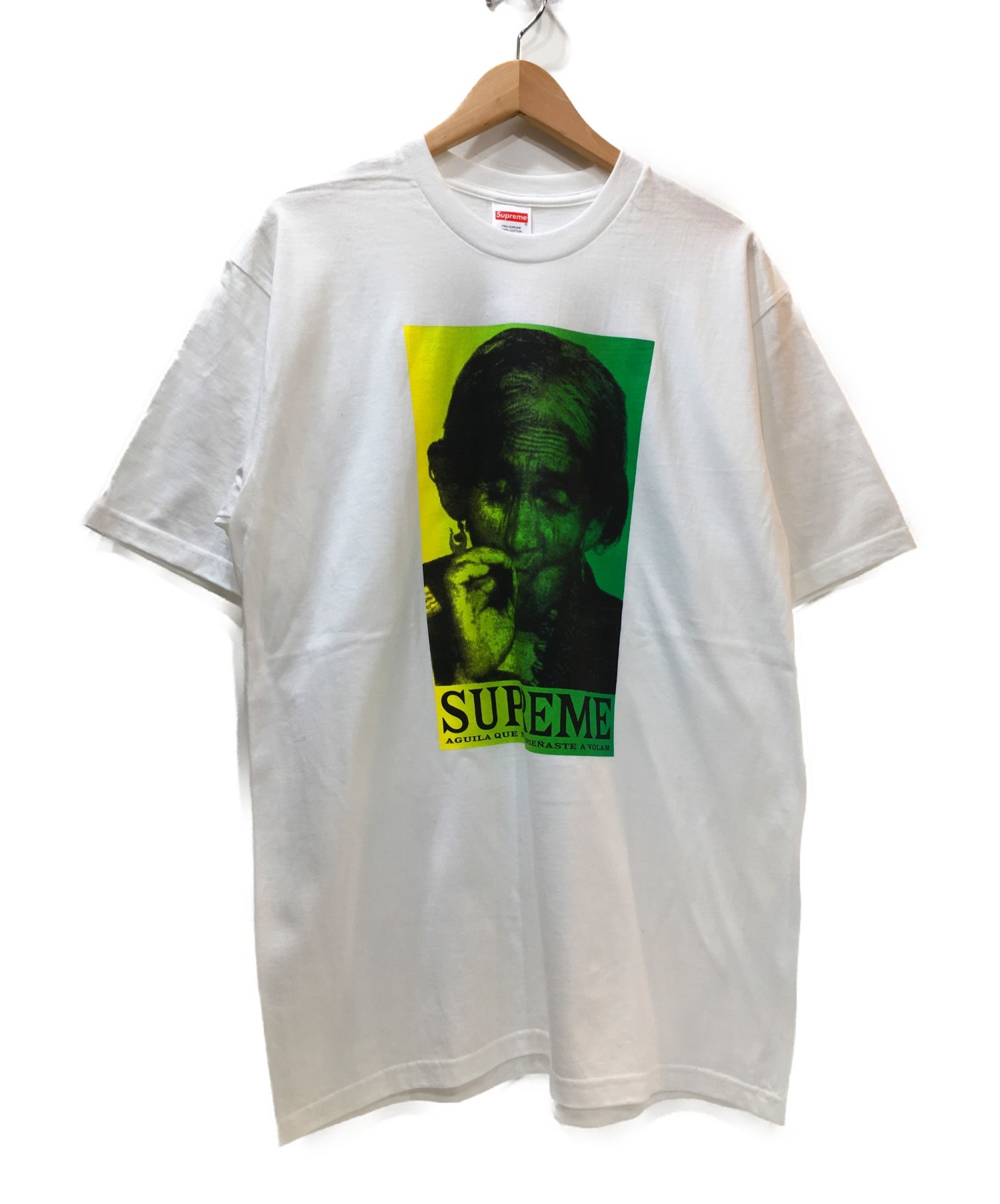 【中古・古着通販】Supreme (シュプリーム) プリントTシャツ ホワイト×グリーン サイズ:M 19AW WEEK17 AGUILA