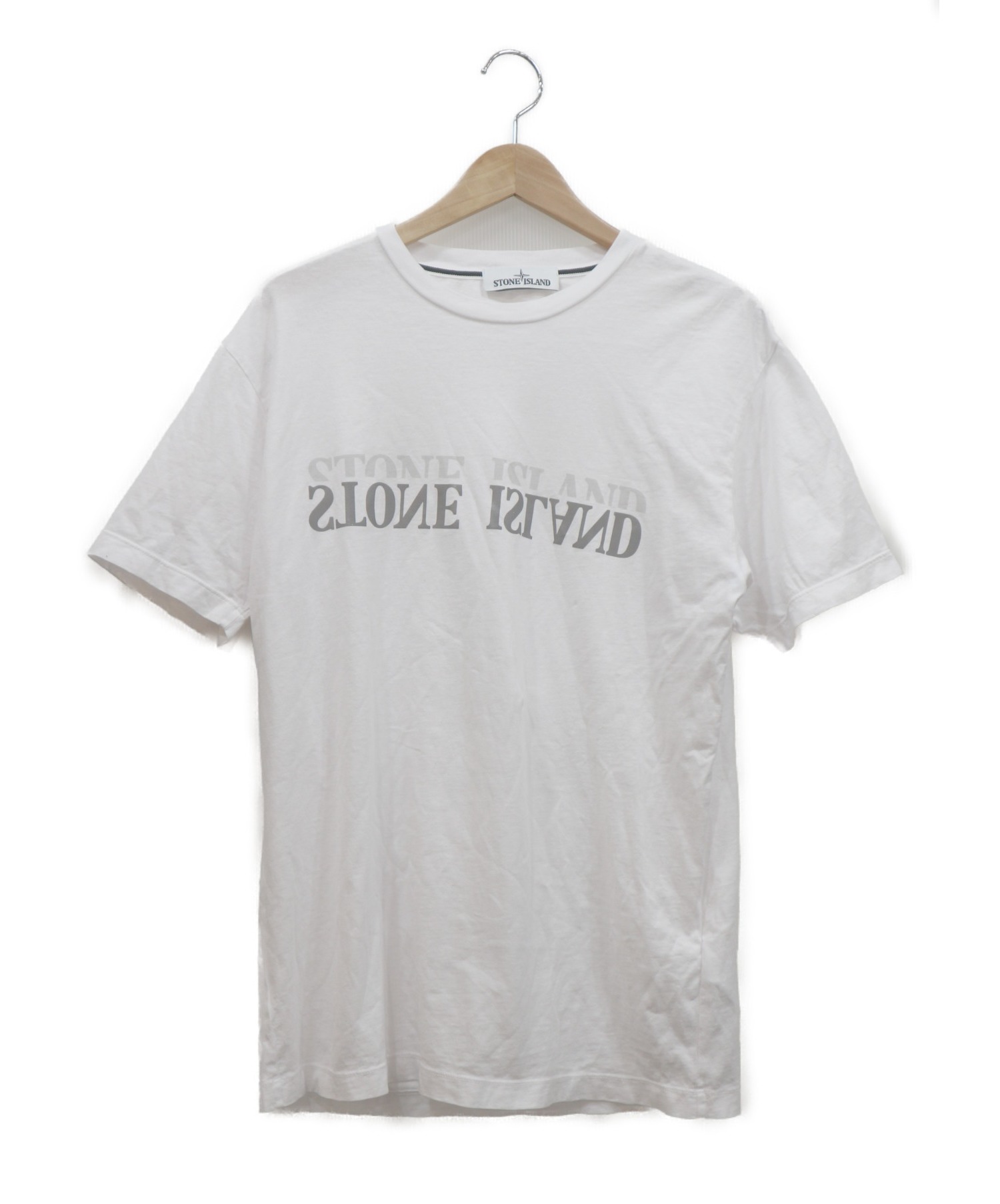 STONE ISLAND (ストーンアイランド) Tシャツ ホワイト サイズ:M チュニジア製 70152NS88