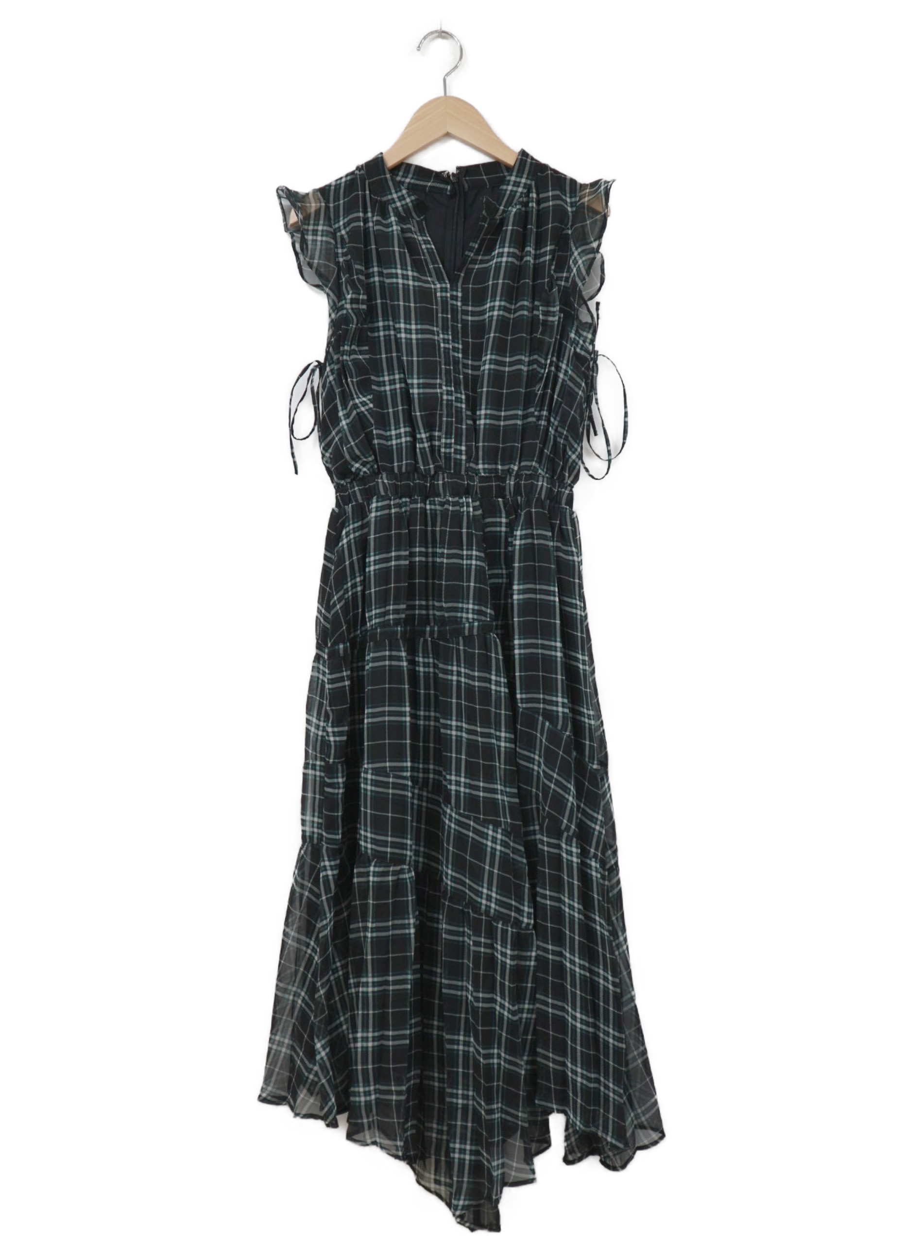 中古 古着通販 Snidel スナイデル チェックパターンデザインロングワンピース ブラック サイズ ブランド 古着通販 トレファク公式 Trefac Fashion