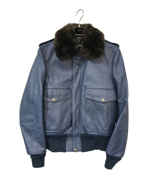 Schott（ショット）Schott (ショット) A-2レザージャケット ブルー×ブラウン サイズ:36の古着・服飾アイテム