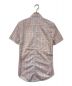 GUCCI (グッチ) 半袖チェックシャツ オレンジ×パープル サイズ:38/15：3980円