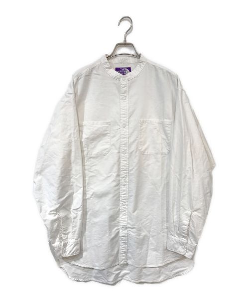 THE NORTHFACE PURPLELABEL（ザ・ノースフェイス パープルレーベル）THE NORTHFACE PURPLELABEL (ザノースフェイス パープルレーベル) コットンポリエステルオックスバンドカラーシャツ ホワイト サイズ:Lの古着・服飾アイテム
