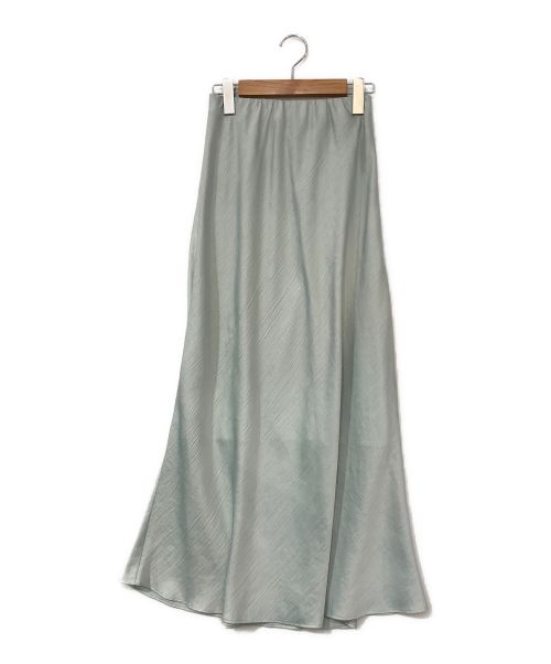 Noble（ノーブル）Noble (ノーブル) ナローAラインサテンスカート ライトグリーン サイズ:記載なしの古着・服飾アイテム