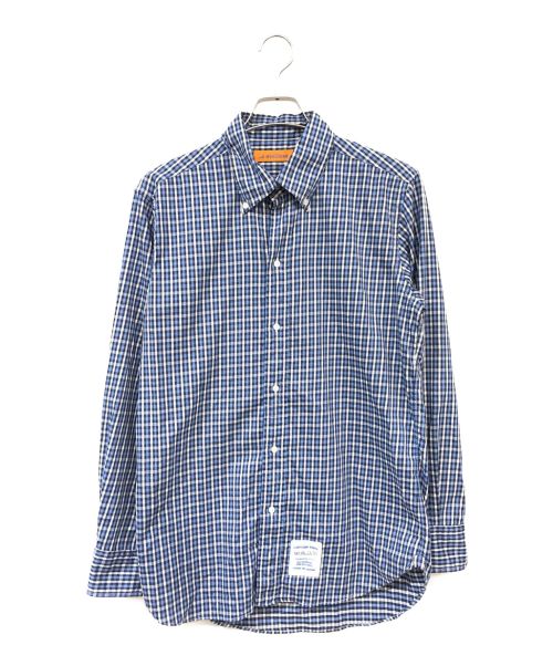 le millcur（ルメイユール）le millcur (ルメイユール) ボタンダウンチェックシャツ ブルー サイズ:Lの古着・服飾アイテム