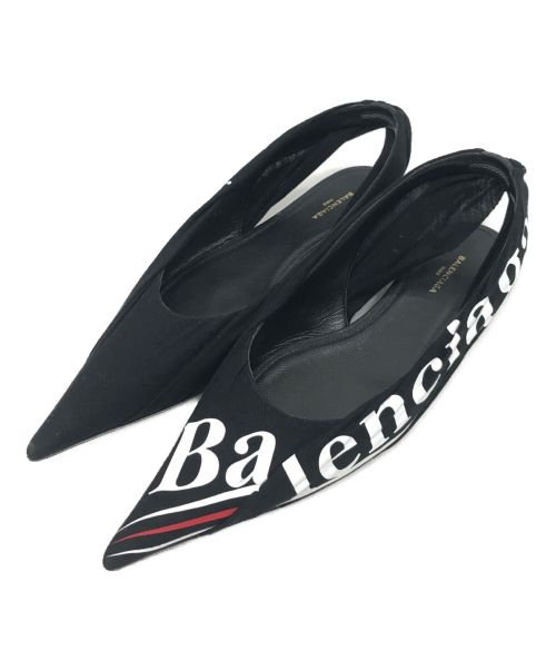 BALENCIAGA（バレンシアガ）BALENCIAGA (バレンシアガ) ポインテッドトゥパンプス ブラック サイズ:36(23cm程度)の古着・服飾アイテム