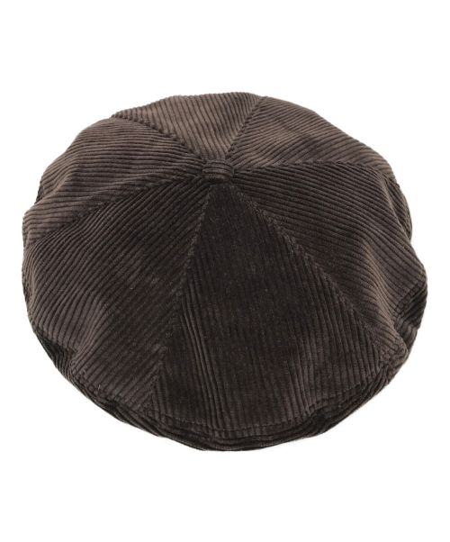 PRADA（プラダ）PRADA (プラダ) コーデュロイベレー帽 ブラウン サイズ:Mの古着・服飾アイテム