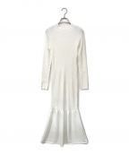 maison celonメゾンセロン）の古着「rib knit docking dress」｜ホワイト