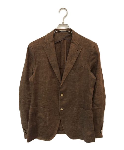 TAGLIATORE（タリアトーレ）TAGLIATORE (タリアトーレ) リネンテーラードジャケット ブラウン サイズ:SIZE 48の古着・服飾アイテム