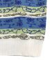 中古・古着 TTT MSW (ティーモダンストリートウェア) Graffiti Knit Vest ホワイト×ブルー サイズ:M：9000円