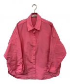 VALENTINOヴァレンティノ）の古着「オーバーサイズシルクシャツジャケット」｜ピンク