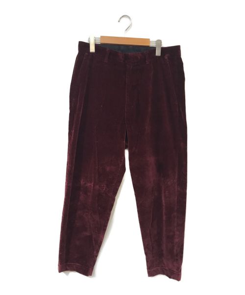 Graphpaper（グラフペーパー）Graphpaper (グラフペーパー) Pontoglio Velvet Pants（ポントーリオベルベットパンツ） レッド サイズ:2の古着・服飾アイテム