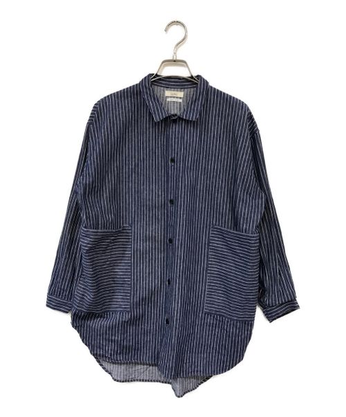 ichi（イチ）ichi (イチ) ワークジャケット ブルー×ホワイト サイズ:記載なしの古着・服飾アイテム