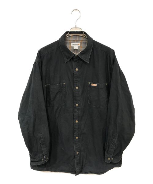CarHartt（カーハート）CarHartt (カーハート) 裏フランネルダックシャツ ブラック サイズ:XLの古着・服飾アイテム