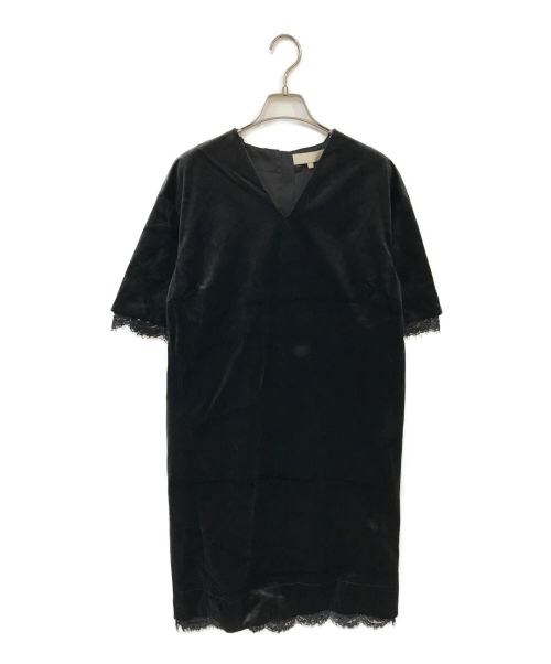 自由区（ジユウク）自由区 (ジユウク) ベロアワンピース ブラック サイズ:Ｓの古着・服飾アイテム