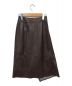 AERON (アーロン) エコレザーラップスカート ブラウン サイズ:32：4800円