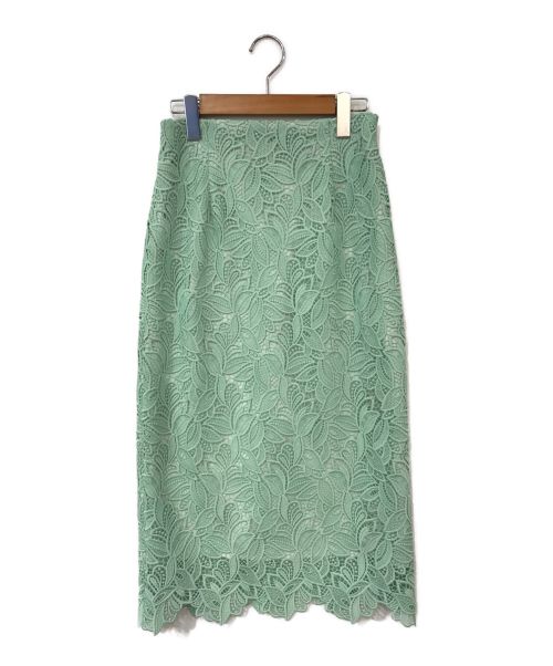 ANAYI（アナイ）ANAYI (アナイ) リーフレースタイトスカート グリーン サイズ:38の古着・服飾アイテム