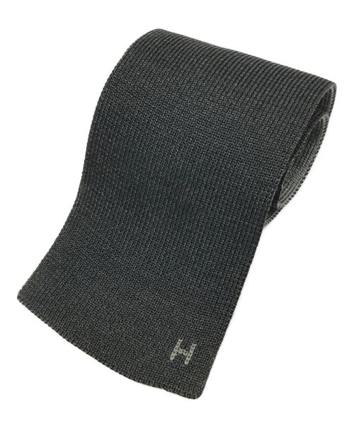 HERMES（エルメス）HERMES (エルメス) シルクニットタイ ブラック×グレー サイズ:記載なしの古着・服飾アイテム