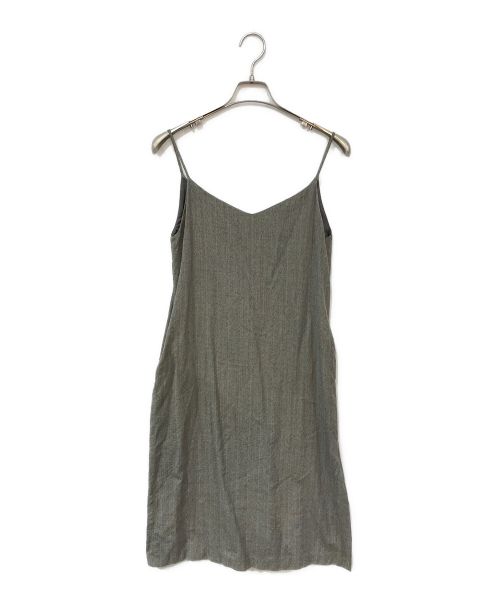 AURALEE（オーラリー）AURALEE (オーラリー) WOOL SILK HERRINGBONE SLIP DRESS グレー サイズ:１の古着・服飾アイテム