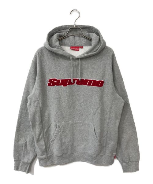 SUPREME（シュプリーム）Supreme (シュプリーム) Chenille Hooded Sweatshirt グレー サイズ:XLの古着・服飾アイテム