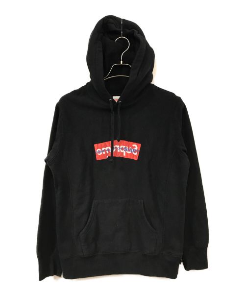 SUPREME（シュプリーム）SUPREME (シュプリーム) COMME des GARCONS SHIRT (コムデギャルソンシャツ) Box Logo Hooded Sweatshirt ブラック サイズ:Ｓの古着・服飾アイテム