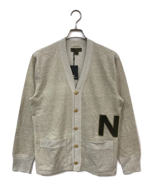 NIGEL CABOURN（ナイジェルケーボン）NIGEL CABOURN (ナイジェルケーボン) レタードカーディガン ベージュ サイズ:50の古着・服飾アイテム