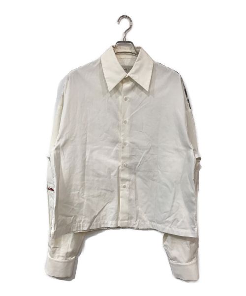 Necessity Sense（ネセシティー センス）Necessity Sense (ネセシティー センス) デザインシャツ ホワイト サイズ:Mの古着・服飾アイテム